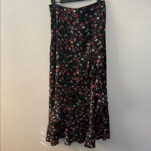 Floral Maxi Skirt with high slit